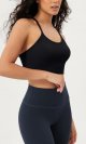 Seamless Racerback Sports Bra for Women Ribbed Camisoles Non Padding Yoga Bra Crop Tank Tops