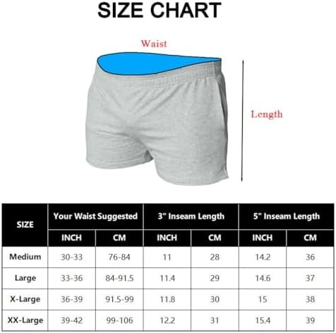 Men Running Shorts with Pockets Athletic Clothing Cotton with 3 or 5 Inch